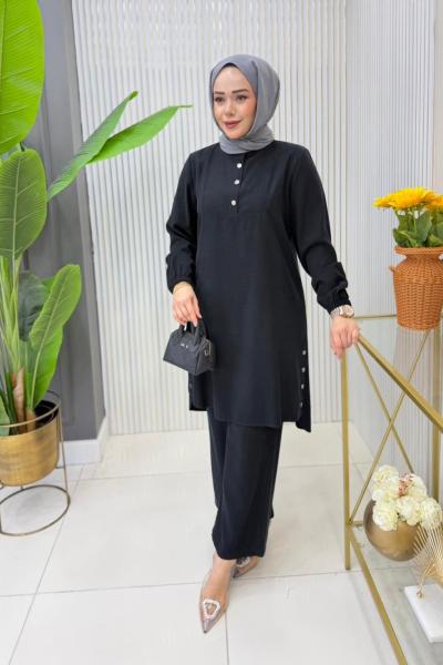 Nihan Tunik Takım Siyah