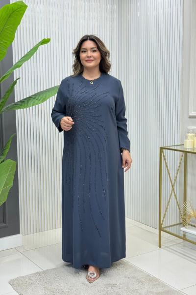 Nilgün Büyük Beden Abiye Antrasit