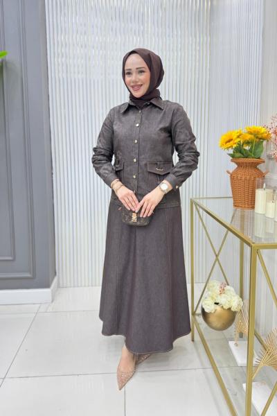 Olcay Etekli Takım  Kahverengi