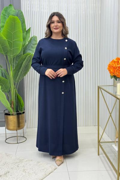 Orkide Elbise Lacivert