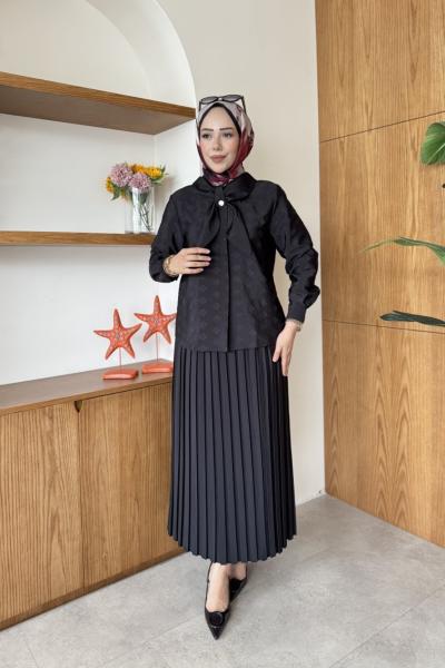 Özge etekli Takım Siyah
