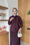 Özge etekli Takım Bordo