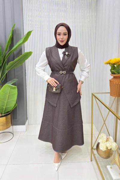 Pelin Etekli Takım Kahverengi