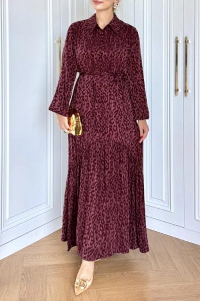 Perviz Elbise  Bordo