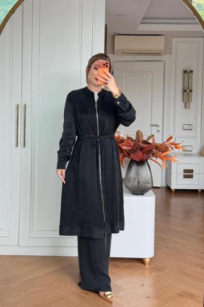 Pınar Pantolonlu Takım Siyah