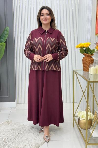 Rabia etekli takım  Bordo