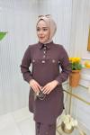 Sabrina Tunik Takım Kahverengi