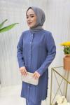Sakine Tunik Takım Mavi