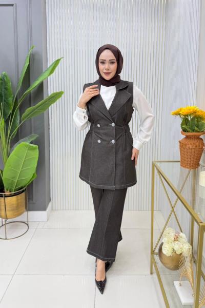 Samira Üçlü Takım Kahverengi