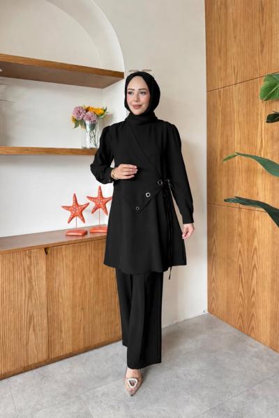 Selcan Tunik Takım Siyah