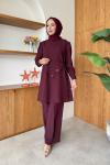 Selcan Tunik Takım  Bordo