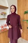 Selcan Tunik Takım  Bordo