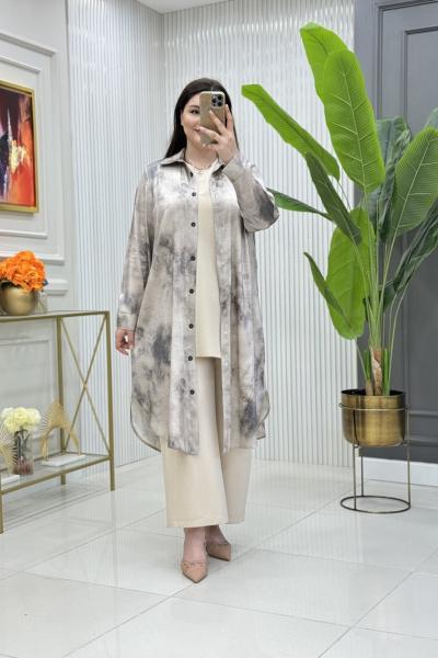 Selda Üçlü Takım Gri