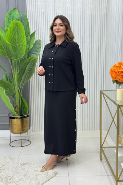 Selvi Etekli Takım Siyah