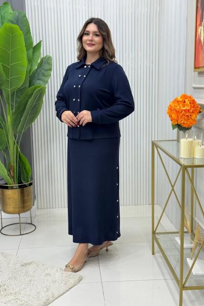 Selvi Etekli Takım Lacivert