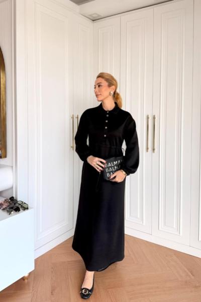 Sema Oys Elbise Siyah