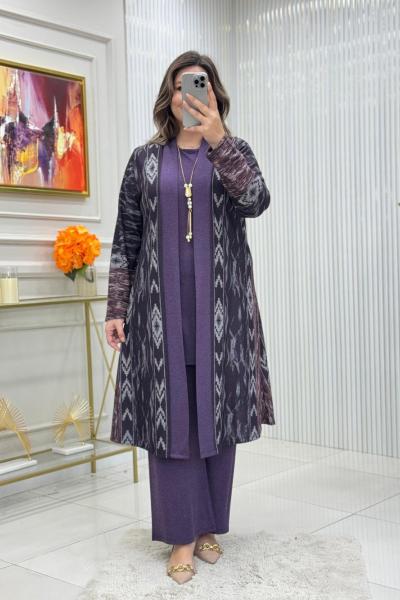 Senem Üçlü Takım  Mor