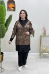 Şerife Tunik Siyah Kahverengi