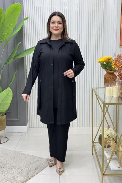 Sevgi Üçlü Takım Siyah