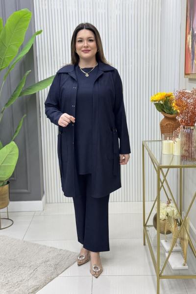 Sevgi Üçlü Takım Lacivert