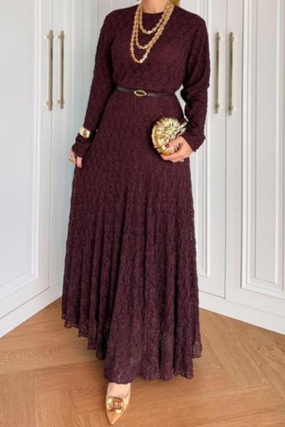 Şeyda Elbise Bordo