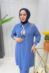 Sıdıka Tunik Takım Mavi
