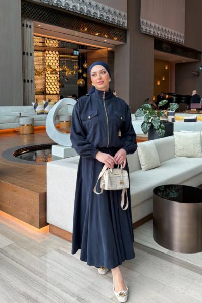 Sümeyra Etekli Takım Lacivert