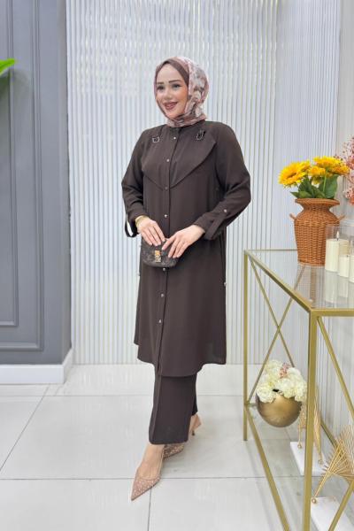 Şura Tunik Takım  Kahverengi