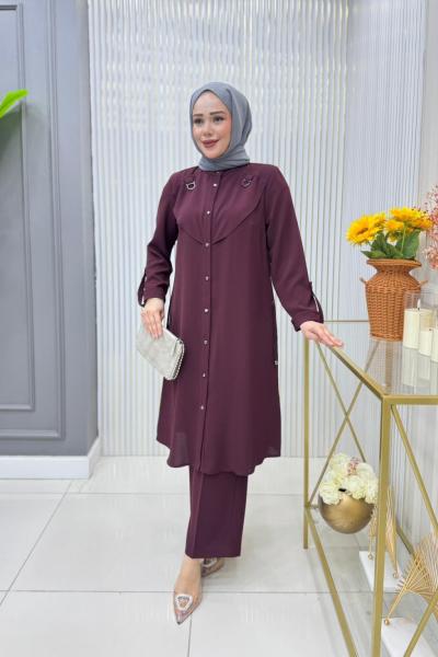 Şura Tunik Takım  Bordo