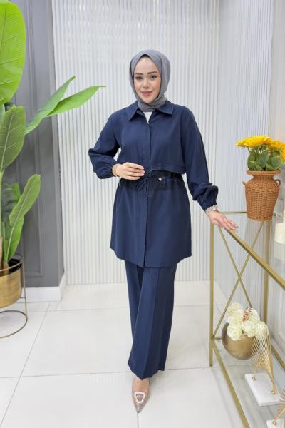 Ülkü Tunik Takım Lacivert