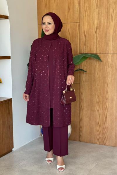 Yaren Tunik Takım Bordo