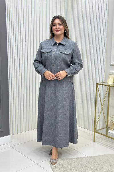 Zerafet Etekli Takım  Gri