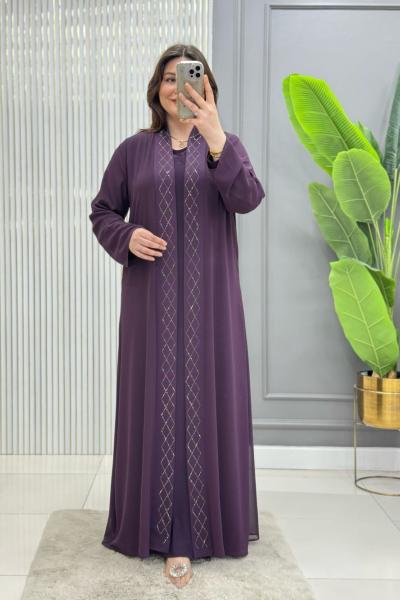 Zümra Elbise Mor
