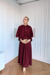 Adile Elbise Bordo Bordo