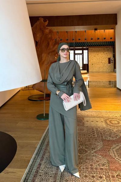 Ahsen Pantolonlu Takım Haki Haki