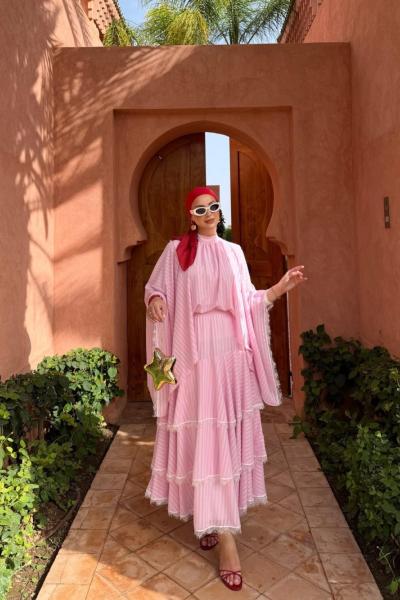 Akile Etek Takım Pembe PEMBE
