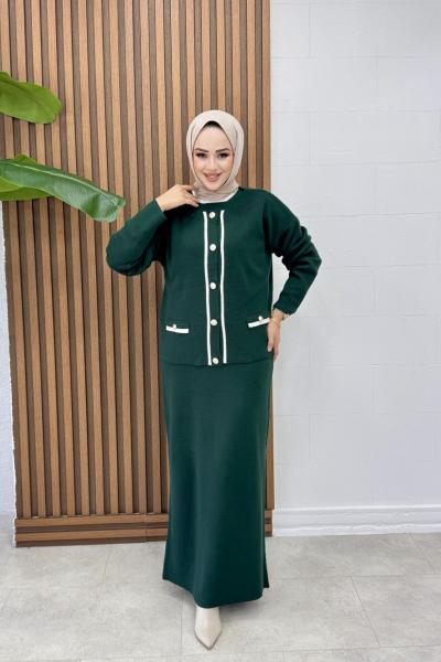 Aksu Elbise Takım Zümrüt Zümrüt
