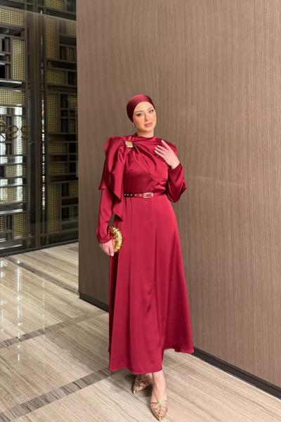 Aleyna Elbise Kırmızı Kırmızı