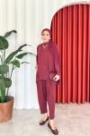 Alina Takım Bordo Bordo