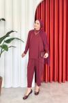 Alina Takım Bordo Bordo