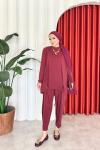 Alina Takım Bordo Bordo