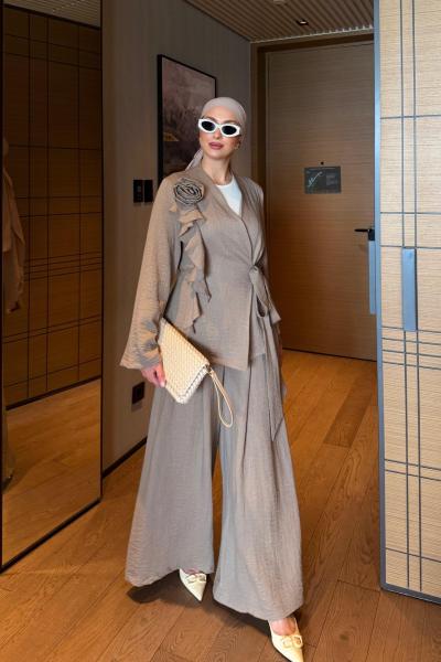 Alis Pantolon Takım Vizon Vizon