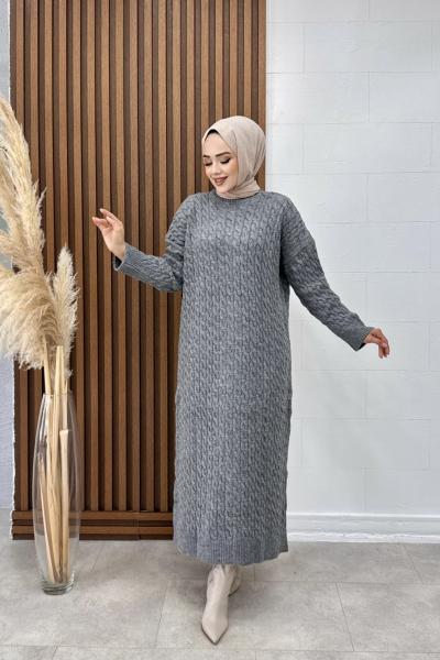 Şimal Elbise Gri Gri