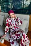 Almina Elbise Bordo Bordo