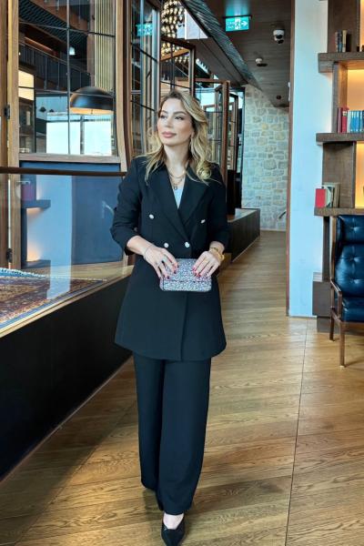 Asel Takım Siyah Siyah