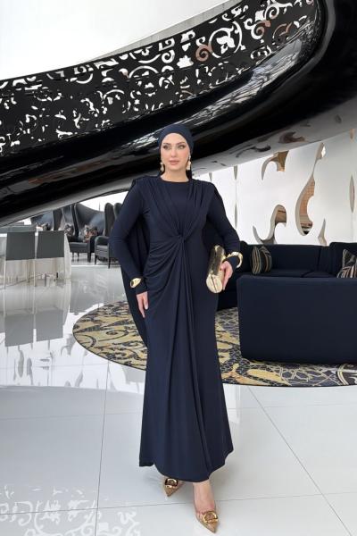 Asena Elbise Lacivert Lacivert