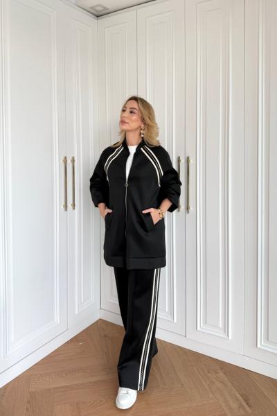 Asiye Takım Siyah Siyah