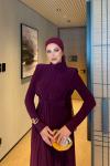 Aslı Elbise Mürdüm  MÜRDÜM