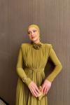 Aslı Elbise Yağ Yeşili  YAĞ YEŞİLİ