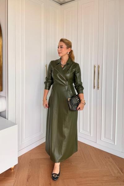 Aslı Elbise Haki Haki